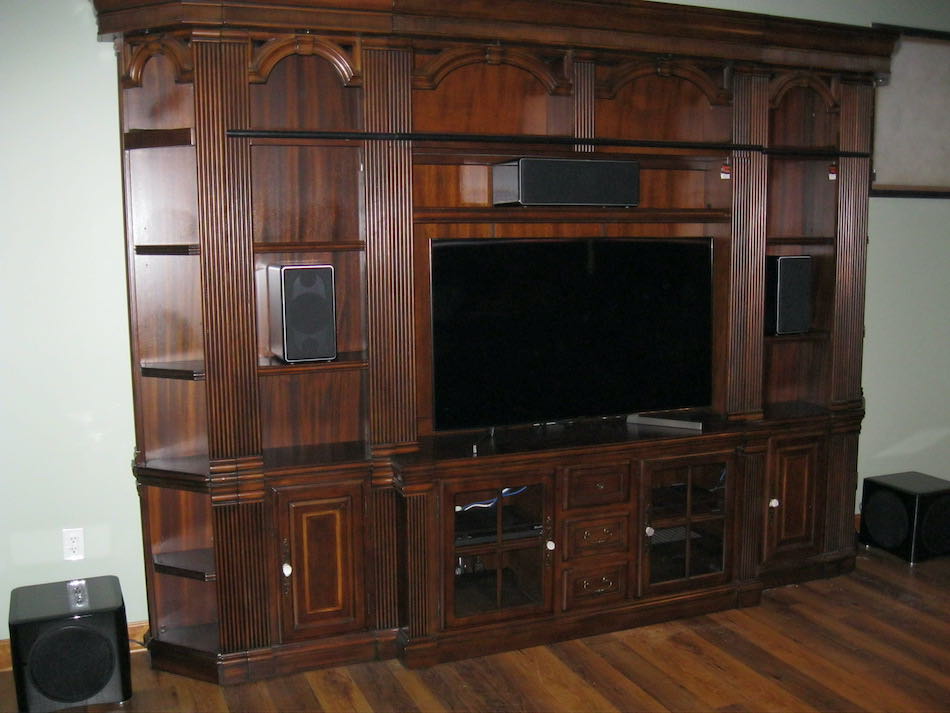 TV in Large Cabinet